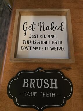 Bathroom Signs (Set Of 2)
